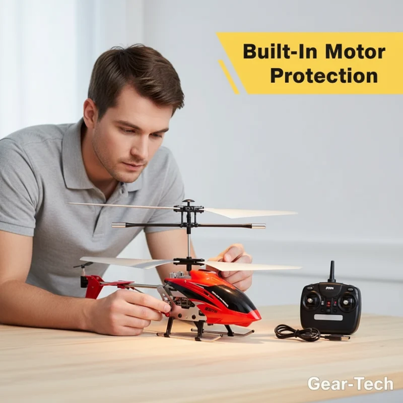 Bestuurbare RC Helikopter 3.5 Kanalen Infrarood met Gyroscoop Binnen Crimson Rood | Sansoti