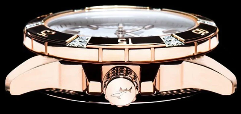 Chris Benz Diamond Diver CB-DD200-SIR-MBJ Damenuhr • 19 echte Diamanten • 200m wasserdicht