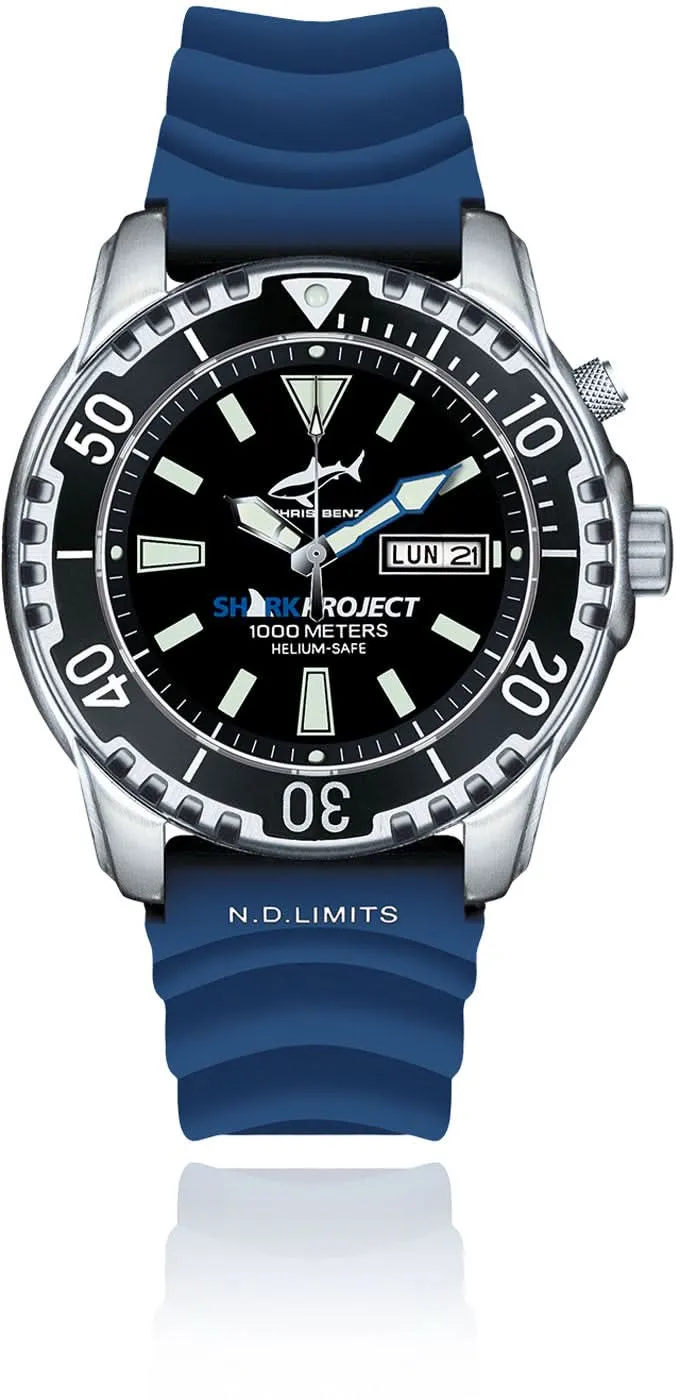 Chris Benz Deep CB-1000-SP-KBB Herrenuhr • 1000m • Saphir