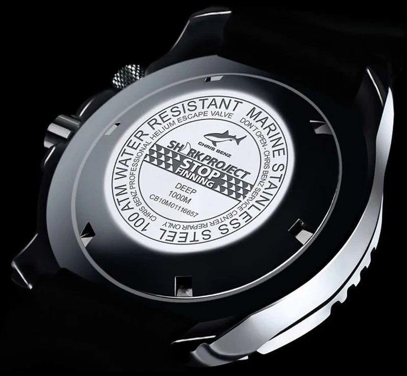 Chris Benz Deep CB-1000-SP-KBB Herrenuhr • 1000m • Saphir