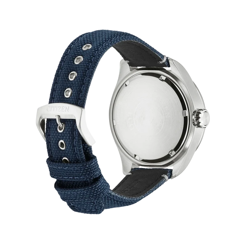 Citizen AW5000-16L Herrenuhr • Blaues Nylonarmband • 42,6 mm Gehäuse