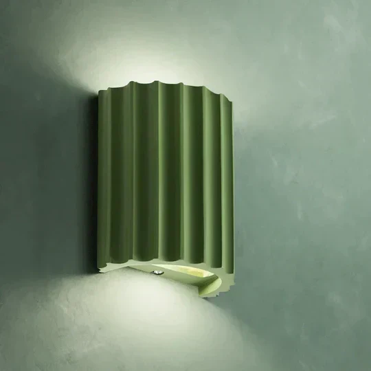 Moderne Wandlamp met Geribbeld Hars Design Sculptuurvorm Exclusieve Wandverlichting voor Woonkamer Slaapkamer Hal Kunstzinnige Wandlamp LED 7W | Sansoti