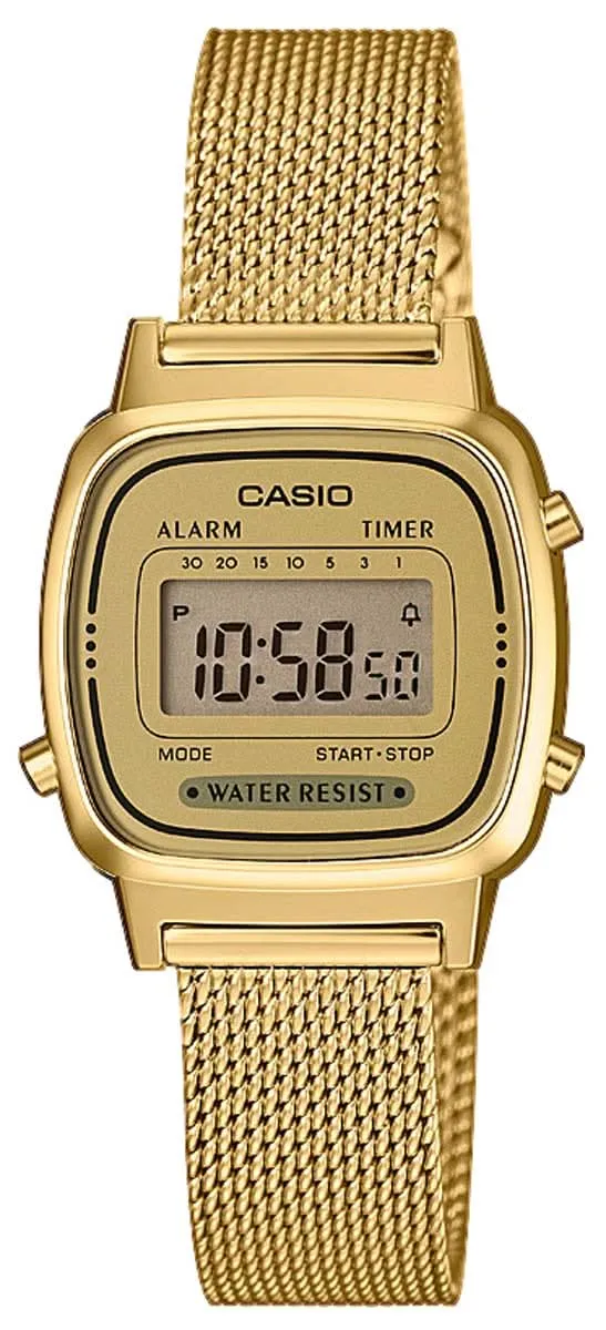 Casio Vintage LA670WEMY-9EF Damenuhr • Kultiges Retro-Design • Stoppfunktion & Timer