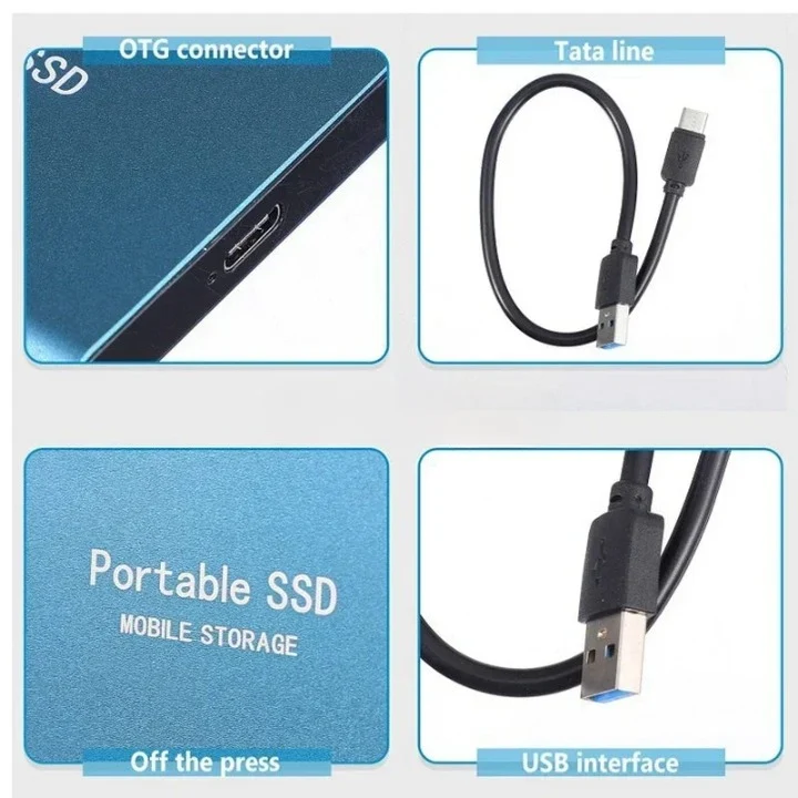 Draagbare SSD – Externe Solid State Drive met Snelle Overdracht USB-C – Compact Opslag 2TB 4TB 8TB – Compatibel Windows macOS Linux – Schokbestendige Behuizing – Lichtgewicht Mobiele Data-opslag | Sansoti