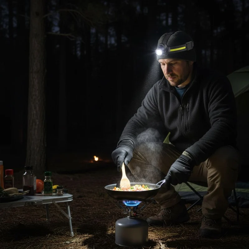 Krachtige LED Hoofdlamp 1000 Lumen met Roodlicht en Zoom Functie voor Wandelen Kamperen | Sansoti