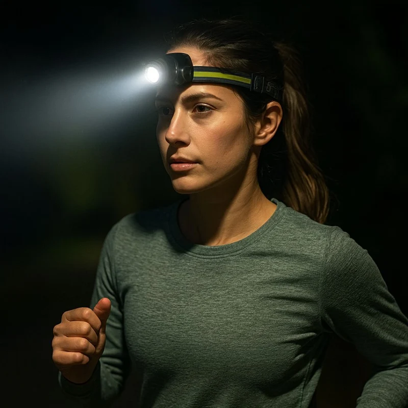 Krachtige LED Hoofdlamp 1000 Lumen met Roodlicht en Zoom Functie voor Wandelen Kamperen | Sansoti