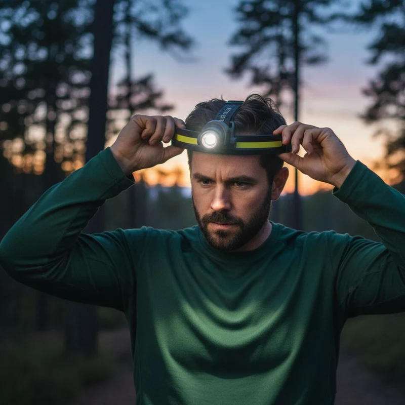 Krachtige LED Hoofdlamp 1000 Lumen met Roodlicht en Zoom Functie voor Wandelen Kamperen | Sansoti