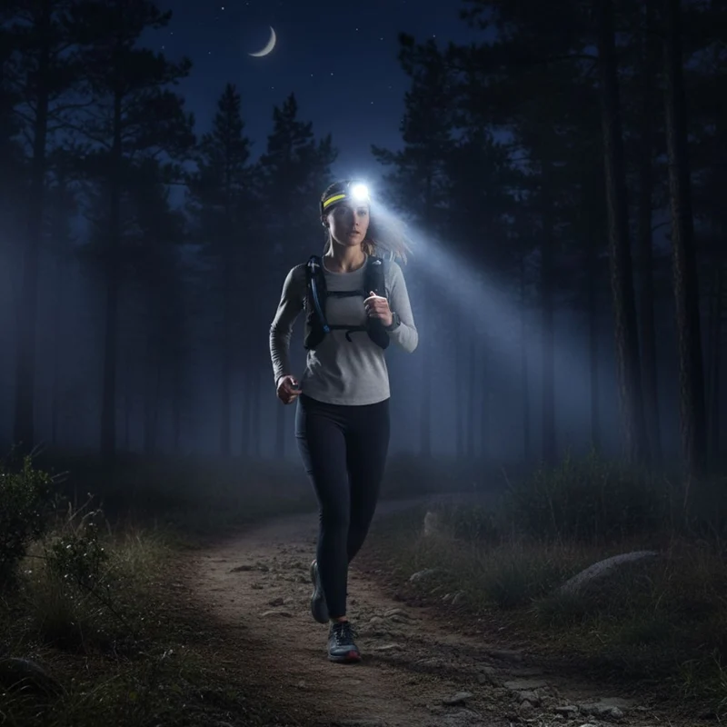 Krachtige LED Hoofdlamp 1000 Lumen met Roodlicht en Zoom Functie voor Wandelen Kamperen | Sansoti