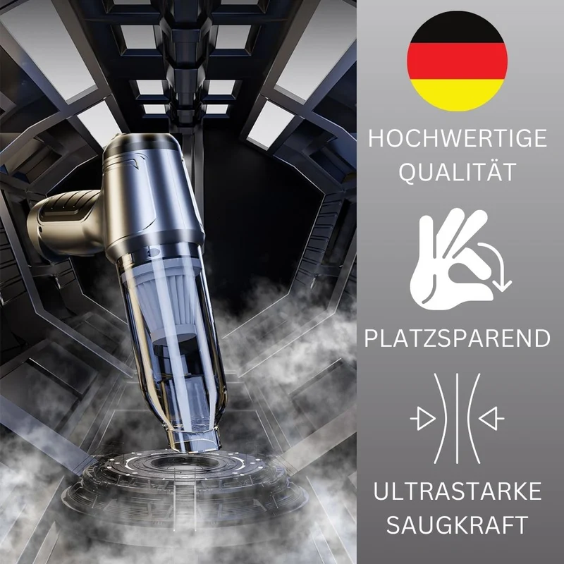 Draadloze Handstofzuiger met 2-in-1 Zuig- en Blaasfunctie – Compacte Huishoudstofzuiger met HEPA-Filter en Geluidsreductie | Sansoti