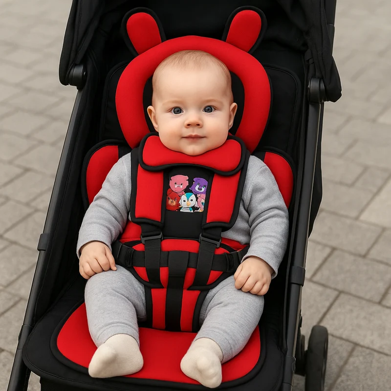 Draagbare Reisstoel met Veiligheidsgordel voor Baby's en Peuters | Vouwbaar & Lichtgewicht | Sansoti