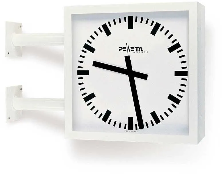 Peweta Wanduhr 50x50 cm Metall • Funkgesteuert • Made in Germany