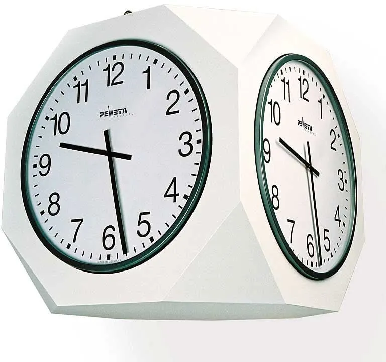 Peweta Wanduhr 50x50x50 cm Metall • Funkgesteuert • Made in Germany