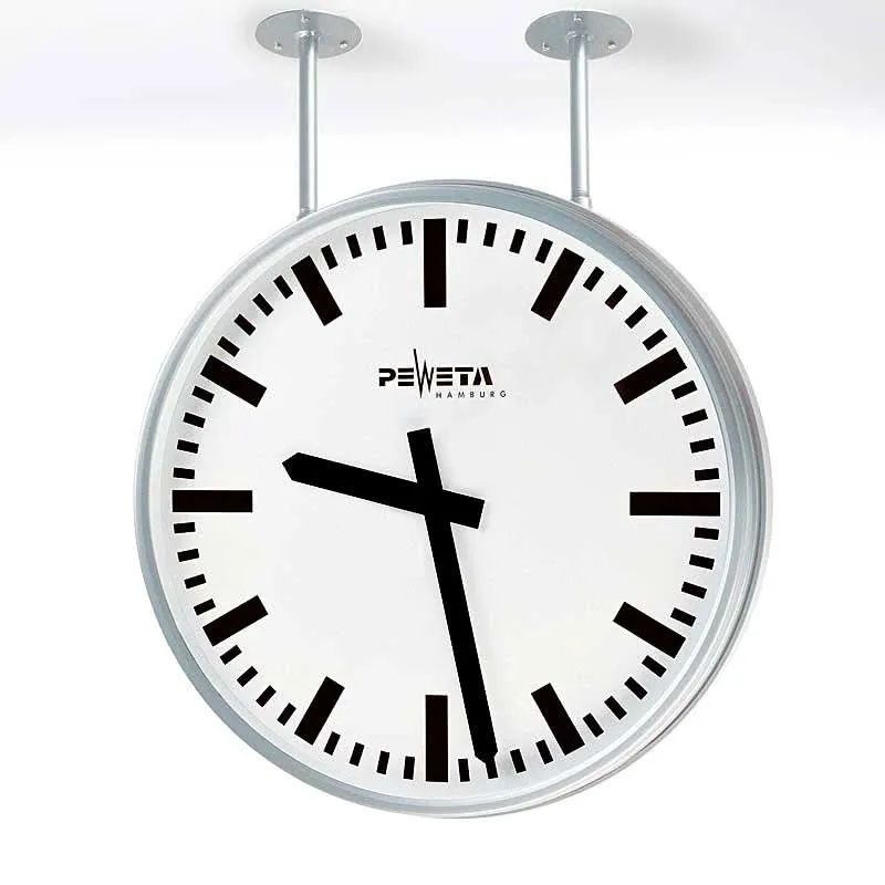 Peweta Wanduhr 54,6 cm Ø Metall • Funkgesteuert • Made in Germany