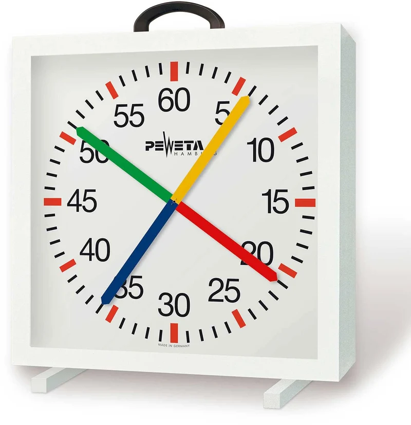 Peweta Wanduhr 60x60 cm Metall • Ballwurfsicher • Made in Germany
