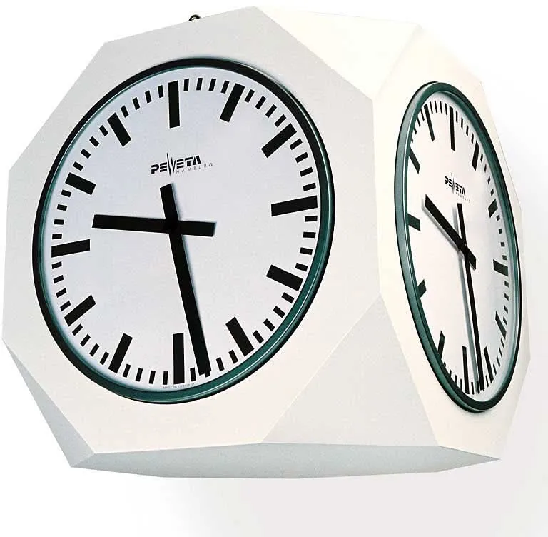 Peweta Wanduhr 50x50x50 cm Metall • Funkgesteuert • Made in Germany