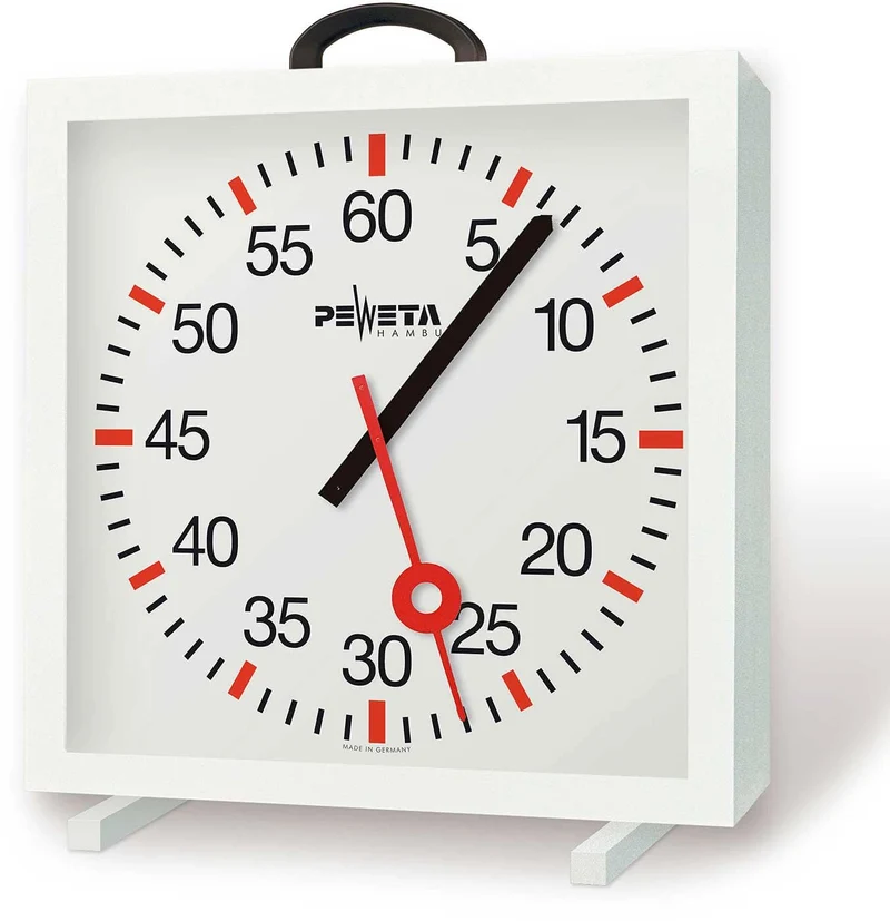 Peweta Wanduhr 60x60x12 cm Metall • Präzises Funkwerk • Robustes Metallgehäuse
