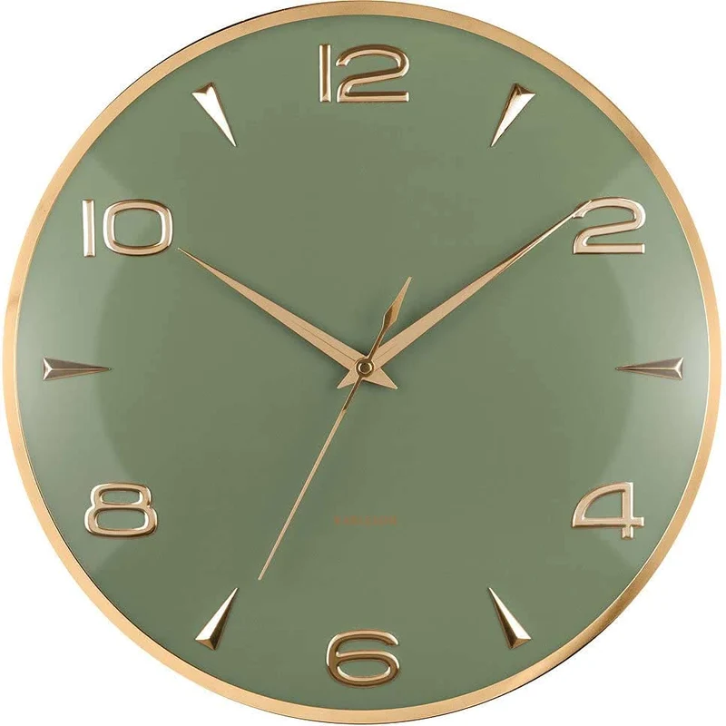 Karlsson Wanduhr 40,6 cm Ø Metall • Modernes Design • Geräuscharmes Quarzwerk