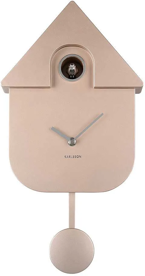 Karlsson Wanduhr 41x21,5x8,5 cm ABS Kunststoff • Modernes Design • Kuckucksruf