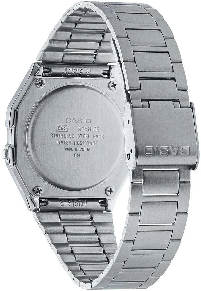Casio Vintage A158WEA-1EF Uhr • Kultiges Retro-Design • Edelstahl-Armband