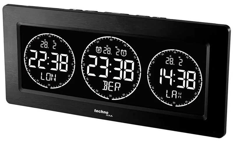 Weltuhr Technoline WT 458 232x99x48mm schwarz