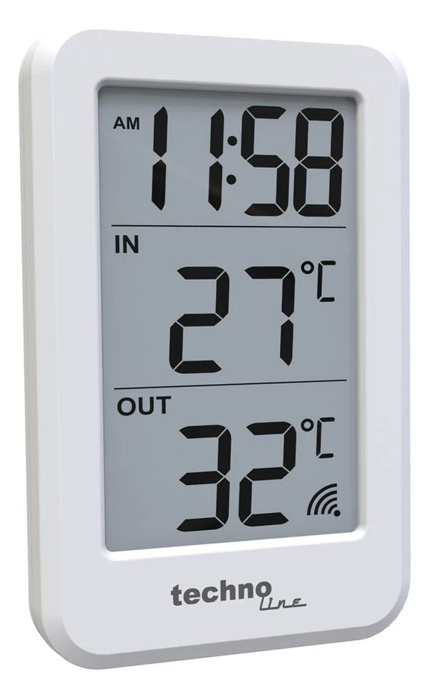 Thermometer Technoline WS 9172 70x110x22mm weiß mit 1 Außenfühler 100m