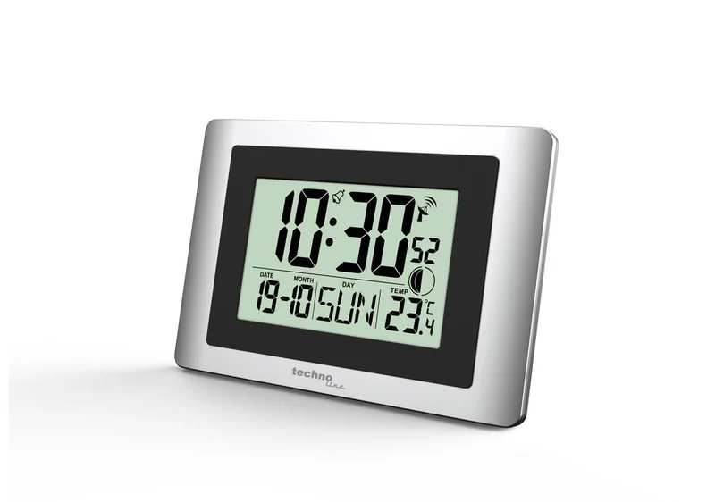 Digitale Wanduhr Technoline WS 8028 220x150x56mm silber