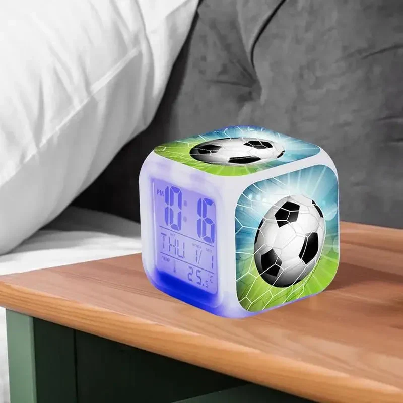 Digitaler Fußball Wecker mit Licht