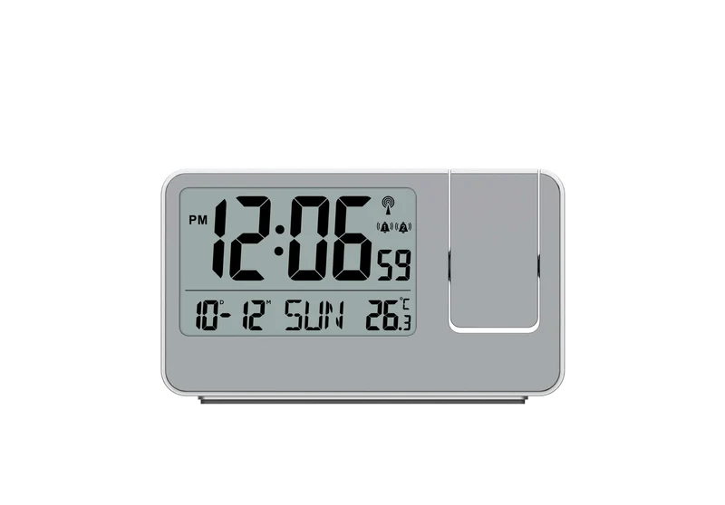 Digitaler Wecker - Funkgesteuert - Zeitprojektion - Alarm - Datums- und Temperaturanzeige - Technoline WT 534