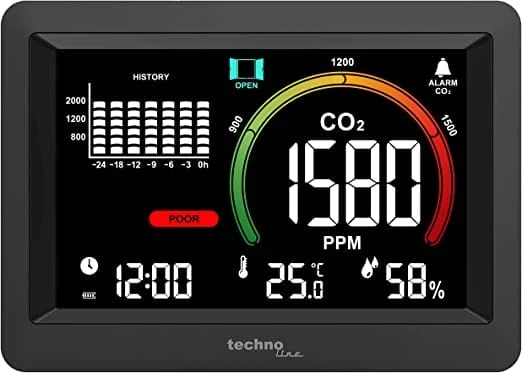 CO2-Messgerät für Luftqualität – Technoline WL 1028