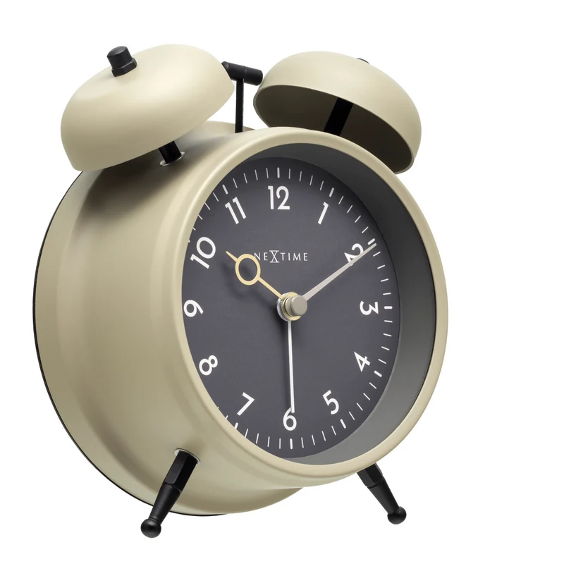 Alarm Clock 12 x 14 x 6cm-Metal-NeXtime "Golden Hour"