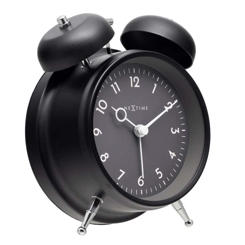 Alarm Clock 12 x 14 x 6cm-Metal-NeXtime "Golden Hour"