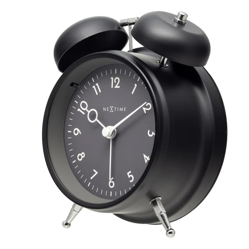 Alarm Clock 12 x 14 x 6cm-Metal-NeXtime "Golden Hour"