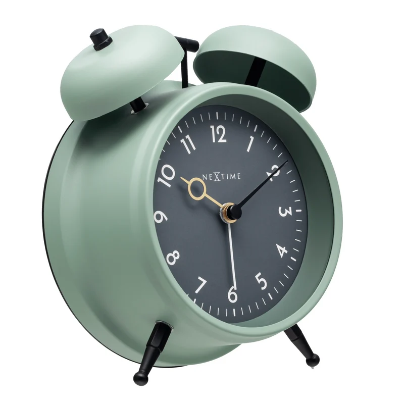 Alarm Clock 12 x 14 x 6cm-Metal-NeXtime "Golden Hour"