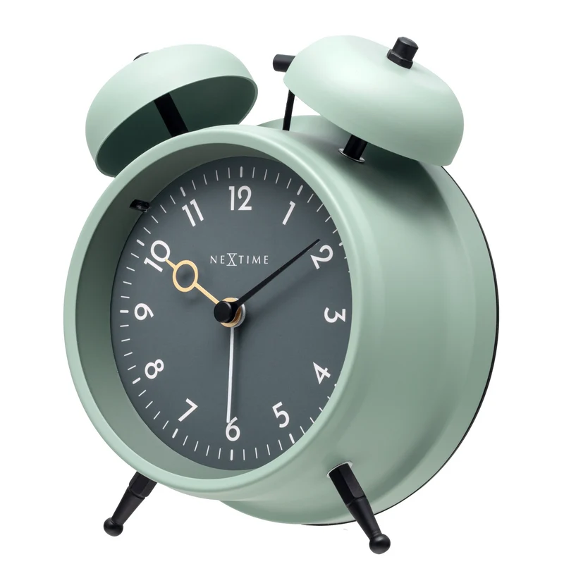 Alarm Clock 12 x 14 x 6cm-Metal-NeXtime "Golden Hour"