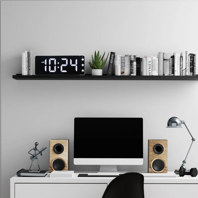 Table/Wall Clock 27.2x10.8x3cm-LED-ABS-NeXtime 'Digital Clock'