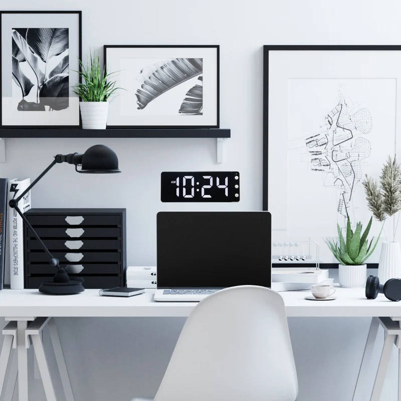 Table/Wall Clock 27.2x10.8x3cm-LED-ABS-NeXtime 'Digital Clock'