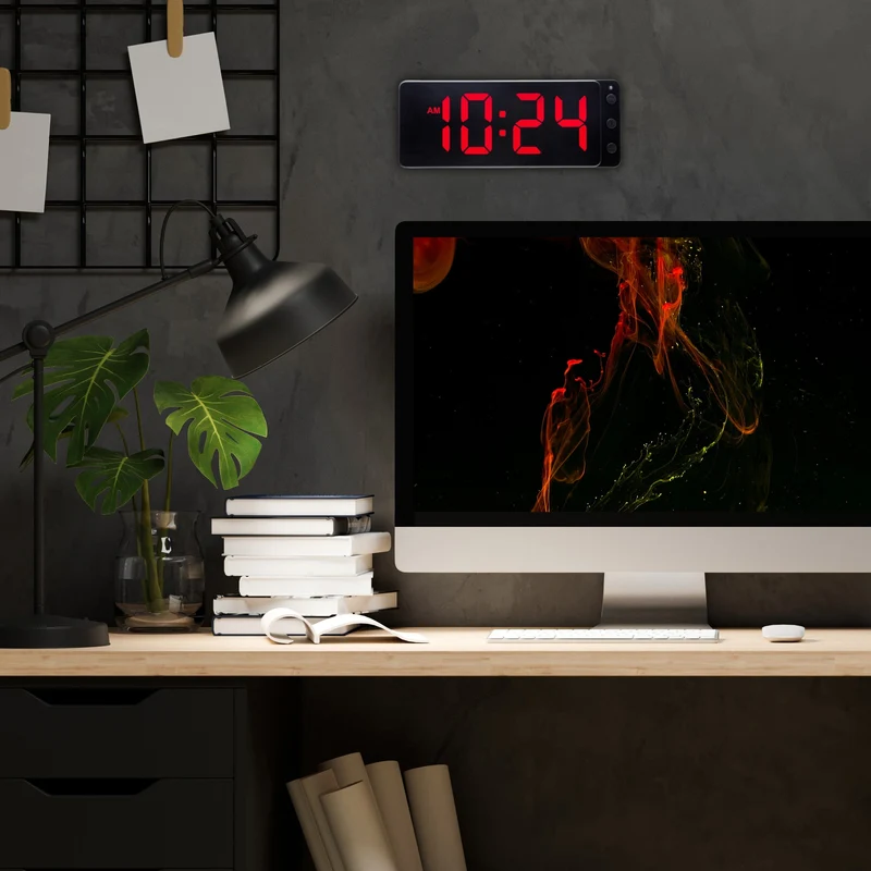 Table/Wall Clock 27.2x10.8x3cm-LED-ABS-NeXtime 'Digital Clock'