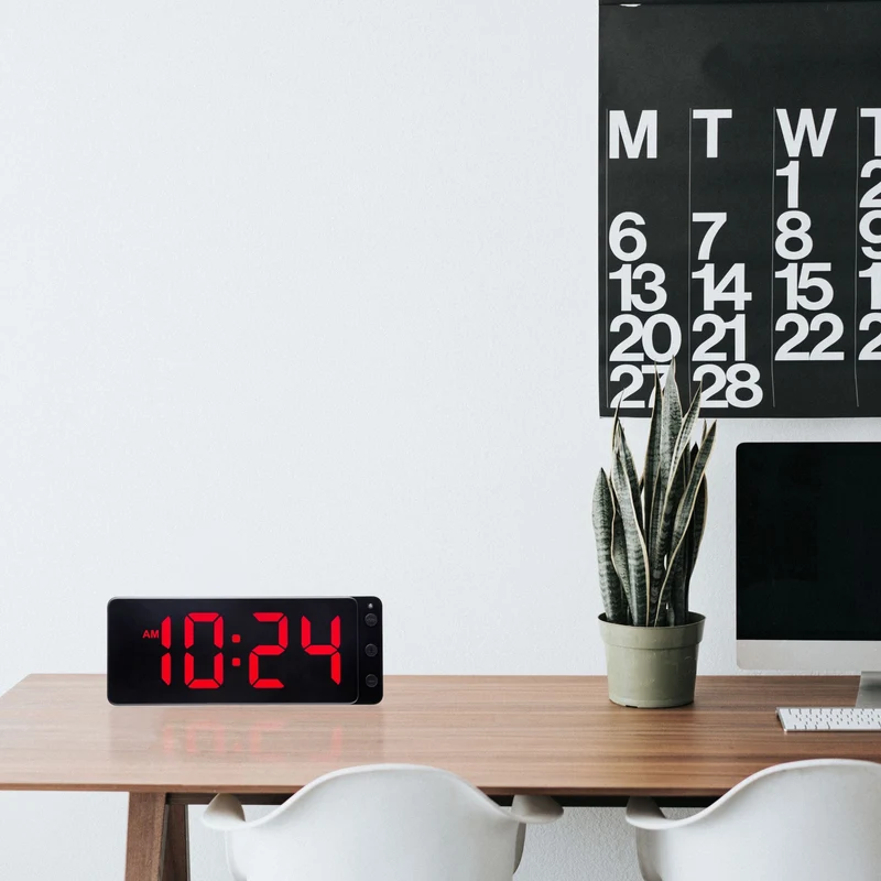 Table/Wall Clock 27.2x10.8x3cm-LED-ABS-NeXtime 'Digital Clock'
