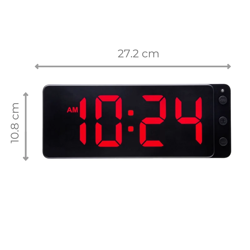 Table/Wall Clock 27.2x10.8x3cm-LED-ABS-NeXtime 'Digital Clock'