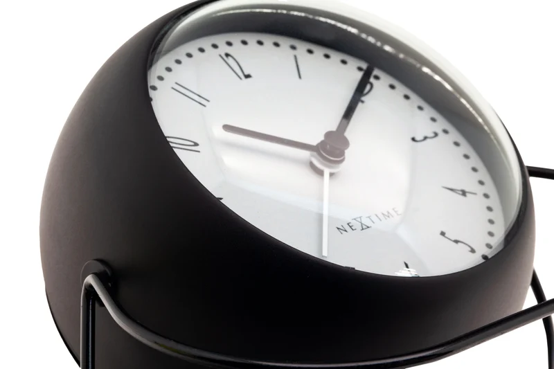 Table Alarm Clock 14x12x8cm-Silent-Metal-NeXtime 'Bubble Alarm Clock'