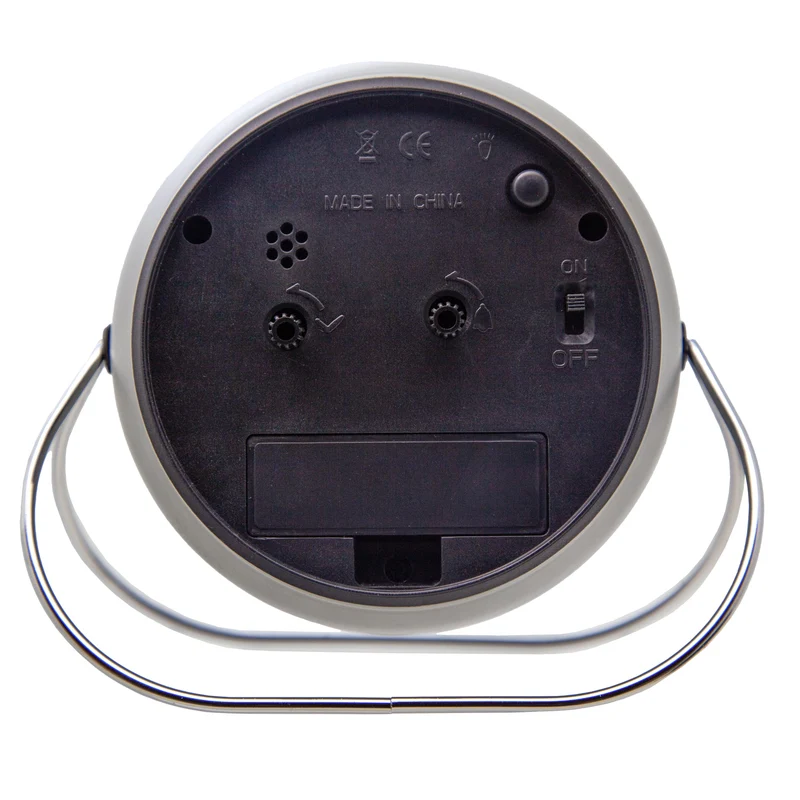 Table Alarm Clock 14x12x8cm-Silent-Metal-NeXtime 'Bubble Alarm Clock'