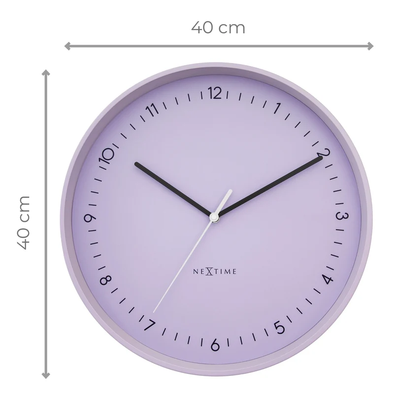 Wall clock 40cm-Silent-Metal-NeXtime 'Berlin L'