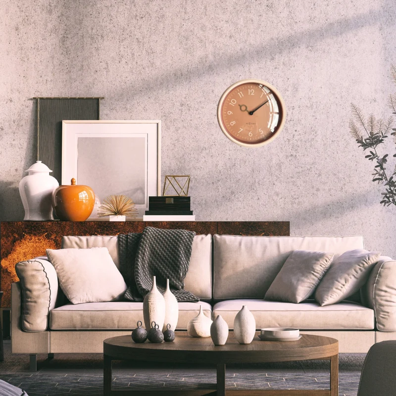 Wall Clock 30.5cm-Silent-ABS-NeXtime 'Golden Hour Wall'