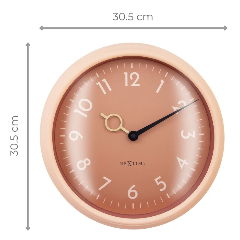 Wall Clock 30.5cm-Silent-ABS-NeXtime 'Golden Hour Wall'