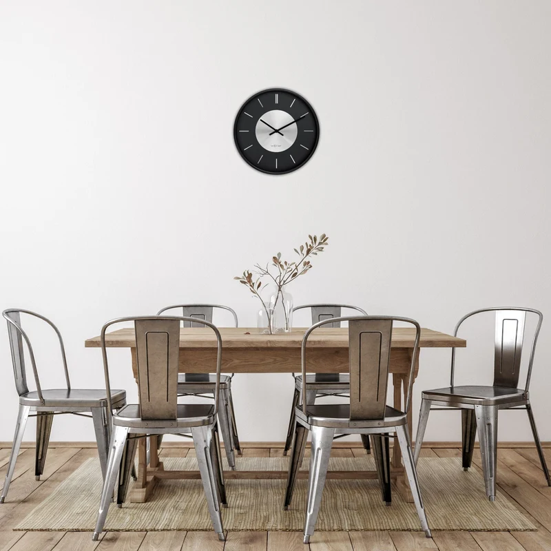 Wall Clock 25cm-Silent-Metal-NeXtime 'Retro II'
