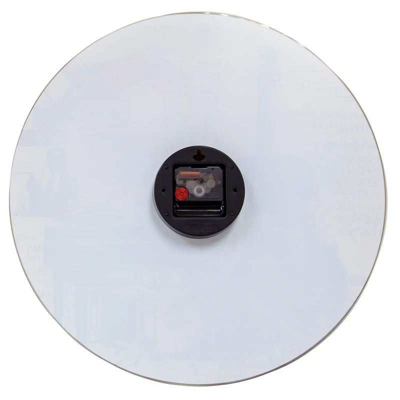 Wall clock 43cm-Silent-Multicolour-Glass-NeXtime 'Blues'