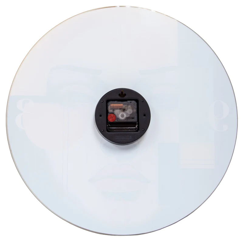 Wall clock 43cm-Silent-Multicolour-Glass-NeXtime 'Vogue'