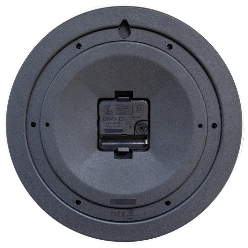 Wall clock 25.5cm - Silent - Plastic - "Robust"