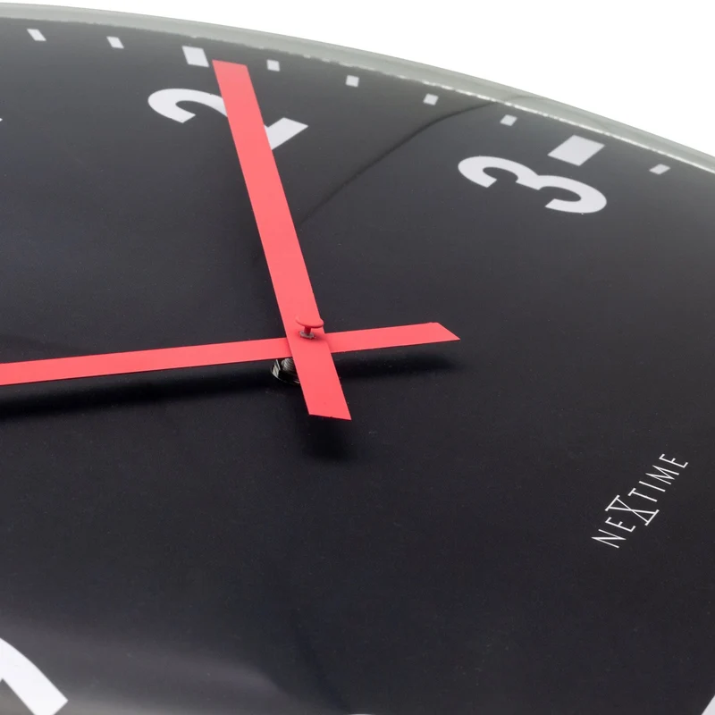 Large Wall Clock 50cm Domed Glass Lens - Silent - Glass - "Duomo 50"