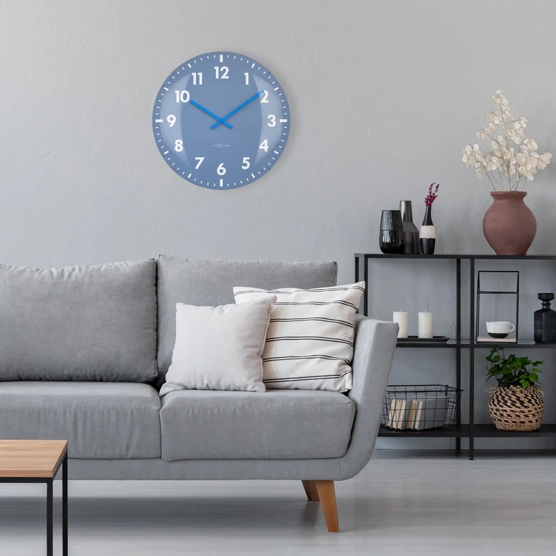 Large Wall Clock 50cm Domed Glass Lens - Silent - Glass - "Duomo 50"